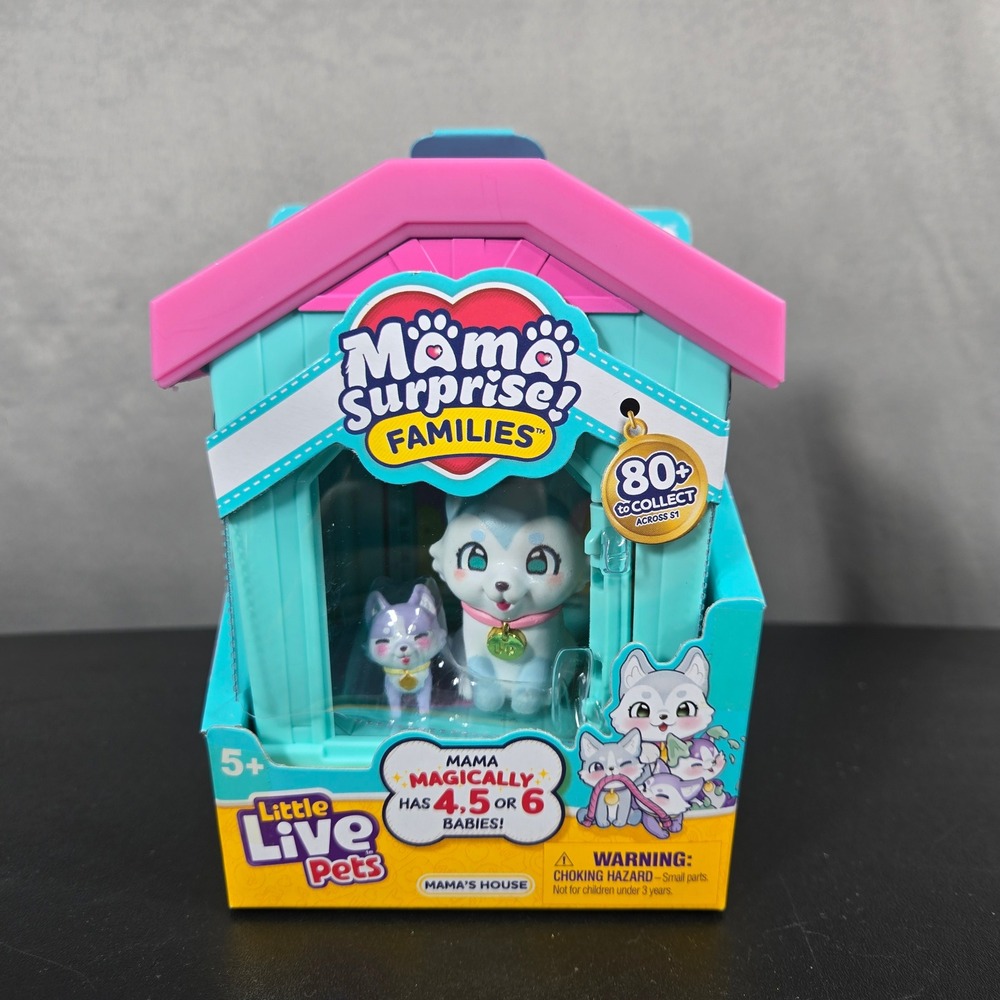 Little Live Pets Mama Surprise Families Husky Playset New